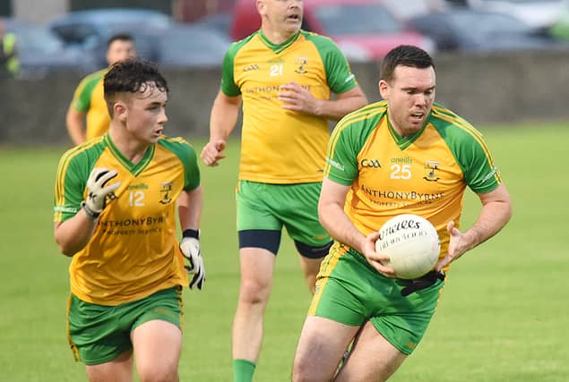 Niall Cluskey on the attack for Stabannon. (Pic: Arthur Kinahan)