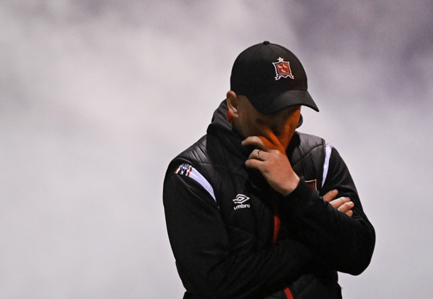 Dundalk Head coach Stephen O'Donnell has allowed his team freedom to attack when at Oriel, leading to great results but seems to be more conservative when on the road. (Pic: Sportsfile)
