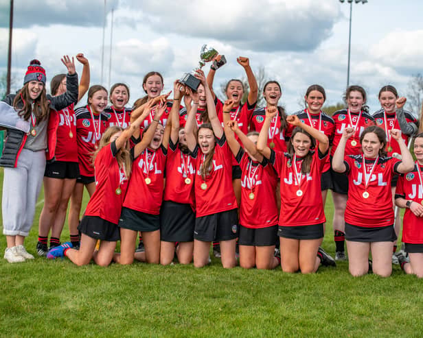 The St  Kevin's team which won the 2022 Louth Camogie Feile