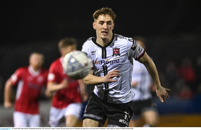John Martin grabbed the decisive third goal of the match to bag a vital victory for Dundalk. (Pic: Sportsfile)