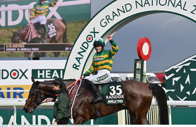 Rachael Blackmore won the Aintree Grand National aboard Minella Times in 2021 PIC: Sportsfile