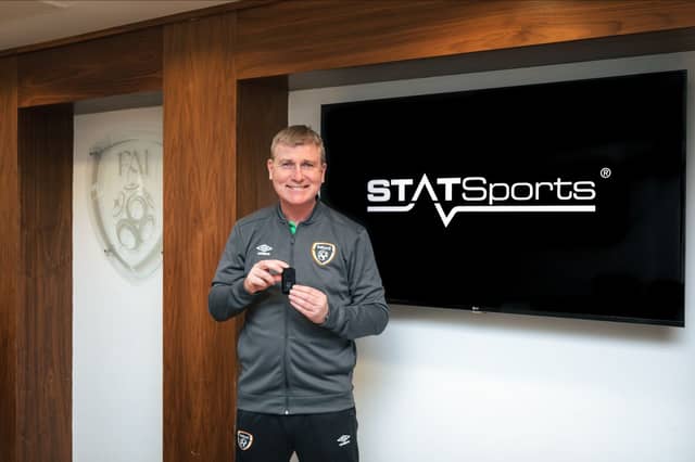 Ireland Senior Manager Stephen Kenny at the launch of a partnership between the FAI and Dundalk owned sports company STATSports