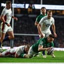 Jack Conan scores Ireland's third try late in the second half PIC: Sportsfile