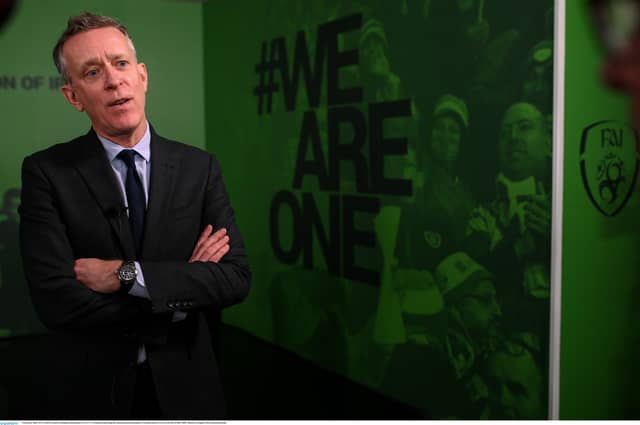 FAI CEO Johnathon Hill is hoping to bring the Euros to Dublin. (Pic: Sportsfile)