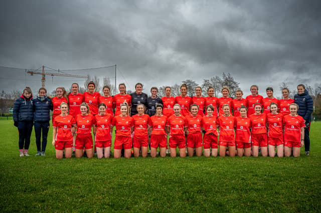 The Louth ladies before their opening round National League fixture with Sligo. (Pic: Warren Matthews)