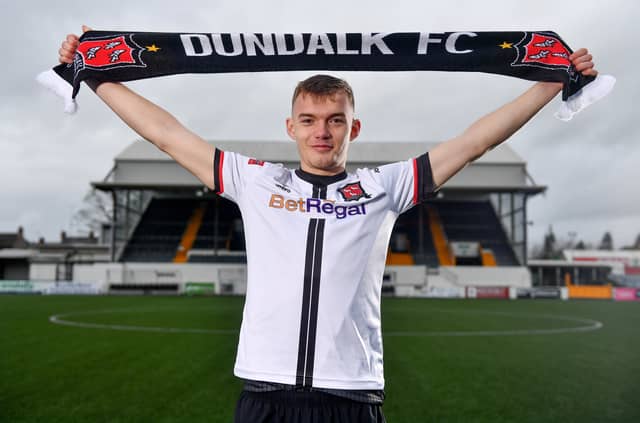 Dundalk FC's newest defender Lewis Macari, who arrives at Oriel Park on a six month loan from Stoke City. (Pic: Sportsfile)