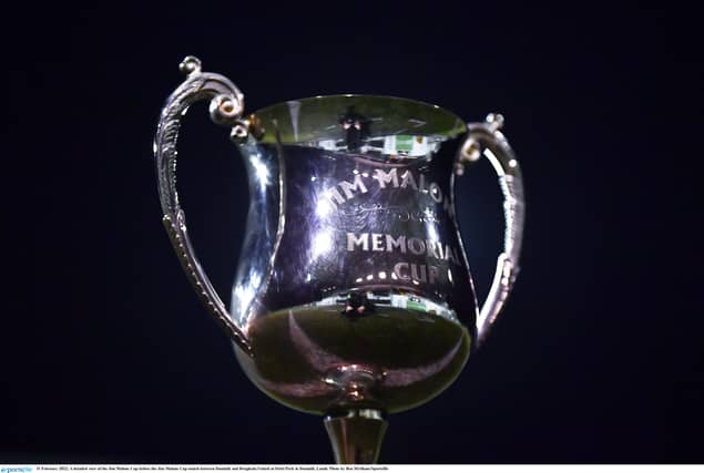 The Jim Malone Cup, which tonight was won by Drogheda United for the first time since 2014. (Pic: Ben McShane/Sportsfile)