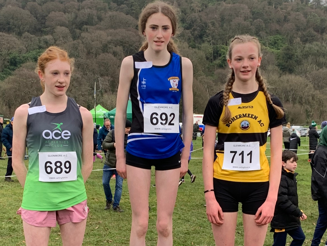 St Peter's Dearbhla Allen on the podium following another race victory