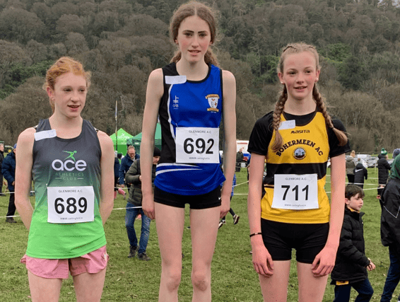 St Peter's Dearbhla Allen on the podium following another race victory