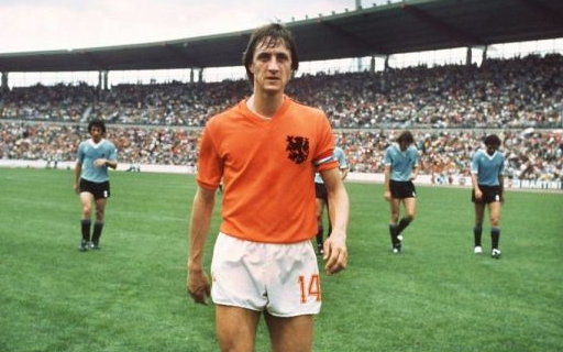 The legendary Johan Cruyff, who helped Ajax defeat Bill Shankly's Liverpool 55 years ago this week