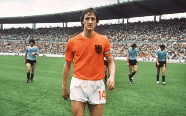The legendary Johan Cruyff, who helped Ajax defeat Bill Shankly's Liverpool 55 years ago this week