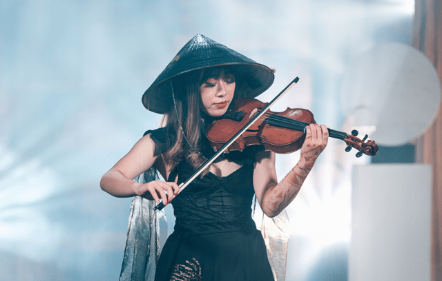 Grace Kenneally pictured wearing her design