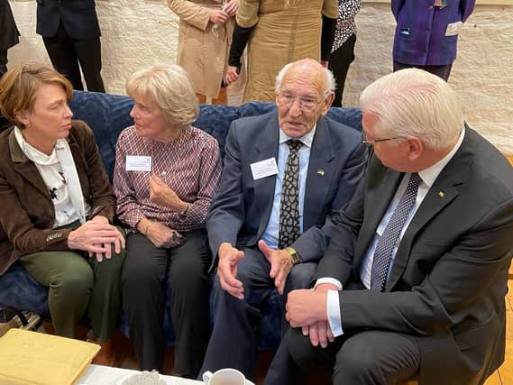 Local man Heinz Kampes meets with German President Steinmeier earlier this week