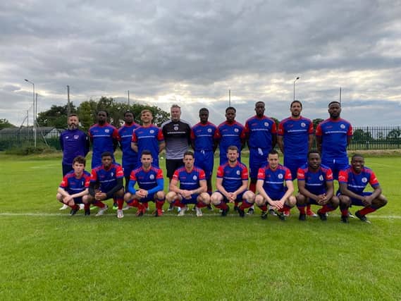 The Bay FC team ahead of their opening NEFL Premier Division clash away to Duleek