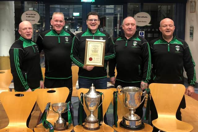 I remember when I was young I would spend some weekends out in Knockbridge, and my uncle, Derry Maguire, would take me over to the Bride’s pitch when they were training. As far as I remember, he played midfield and by all accounts was a tough player. His brother, Pat, on the other hand, played with the Clans at full-back and won a senior championship with them. He, too, was a great player. Pat always had a keen interest in Louth football and had a wealth of knowledge about the GAA. Unfortunately, neither of these men are still with us today.
