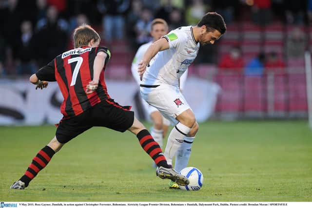 They won the league title with Gaynor playing ‘out of position’ at left-back in a defence which shielded current Dundalk No1 Gary Rogers, taking the FAI Cup the following year and the Setanta Cup in 2014. But their fortunes slid downhill thereafter and Gaynor remains critical of the decision to sack manager Ian Baraclough, a Leicester man who he holds in high regard.