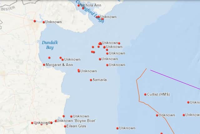 There are many identified wreck sites off the Wee County's coast, with a large number of them happening during the 19th century.