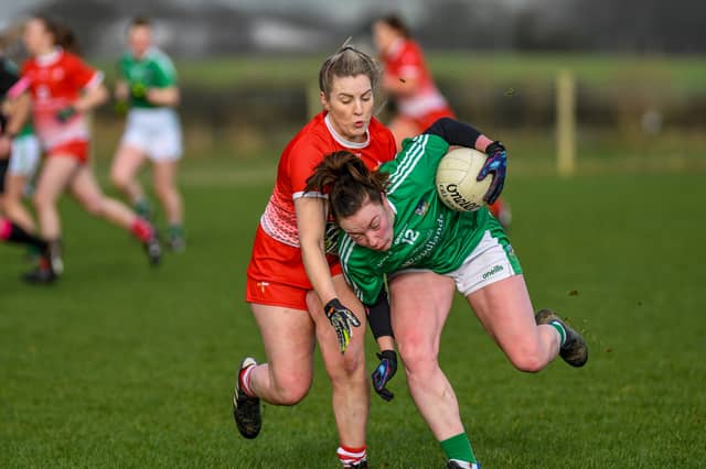 Aoife Halligan played for Louth in the team's recent National League defeat of Limerick in Cooley. (Pic: Warren Matthews)
