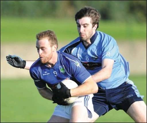 Roche Emmets' David Quigley and Ciaráin Sheridan of Glyde Rangers are due to meet in Sunday's Anglo Printers JFC final. (Pic: Arthur Kinahan)