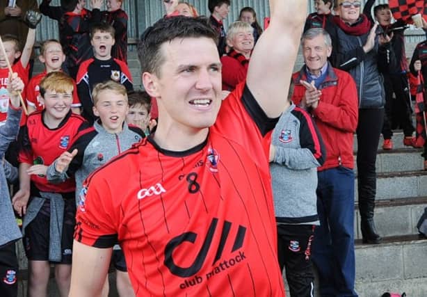 Adrian Reid was Captain Fantastic for Mattock Rangers against Kilkerley Emmets in Sunday's CTI Business Solutions IFC final in Stabannon. (Pic: Arthur Kinahan)