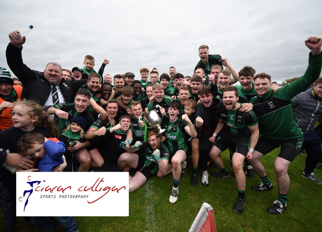 Dundalk Young Irelands' celebrate winning today's Anglo Printers JFC final against Glyde Rangers. (Pic: Ciarán Culligan)