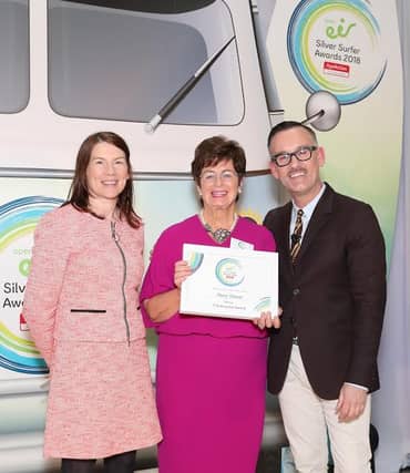 Carolan Lennon, CEO of Eir, Mary Dunne from Ardee and TV presenter Brendan Courtney