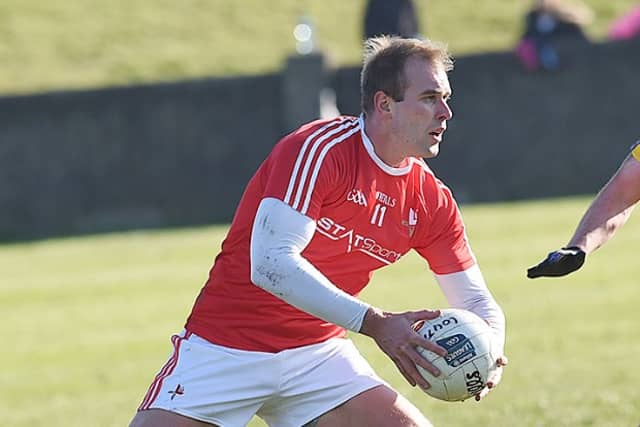 Louth's Conor Grimes. (Pic: Arthur Kinahan)