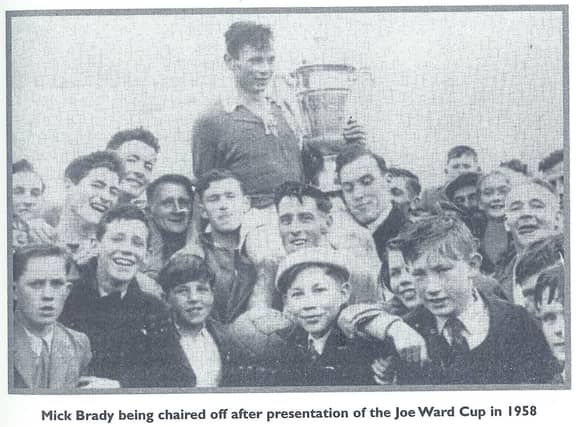 Mick Brady with Joe Ward in 1958.
