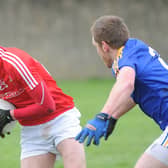Ryan Burns runs at the Longford backline