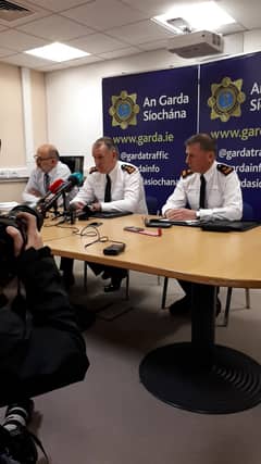 L-R: Det Insp Pat Marry, Chief Supt Christy Mangan and Det Insp Gerard Curley