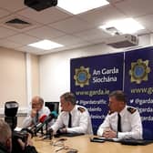 L-R: Det Insp Pat Marry, Chief Supt Christy Mangan and Det Insp Gerard Curley