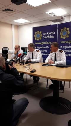 L-R: Det Insp Pat Marry, Chief Supt Christy Mangan and Det Insp Gerard Curley