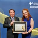 Dr Niamh Shaw and Engineers Ireland President John Jordan