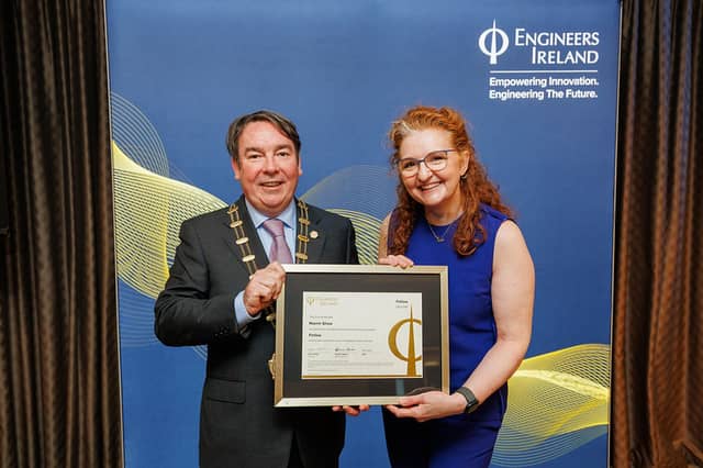 Dr Niamh Shaw and Engineers Ireland President John Jordan