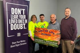 Patricia, Mark and Paul Conlon with Paul Donohoe, Cavan Monaghan Branch of the Irish Kidney Association