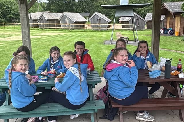 Girl Guides from Knockbridge and Ballybay arrive in Lorne and begin with a packed lunch