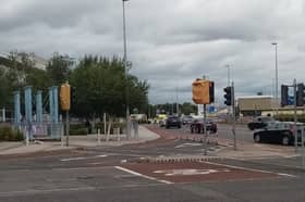 Emergency services responded to the collision at Stapleton Drive