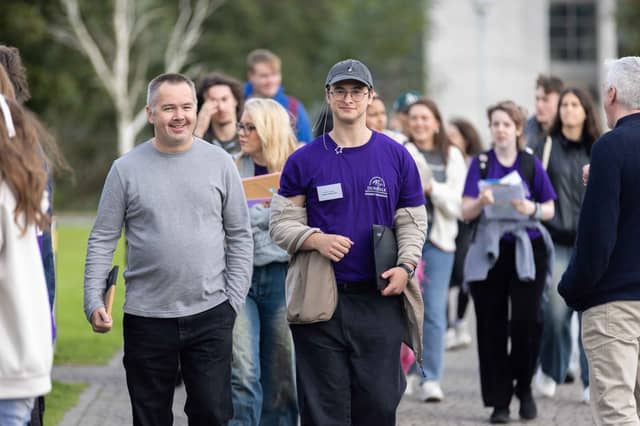 New students taking a campus tour at DkIT Induction