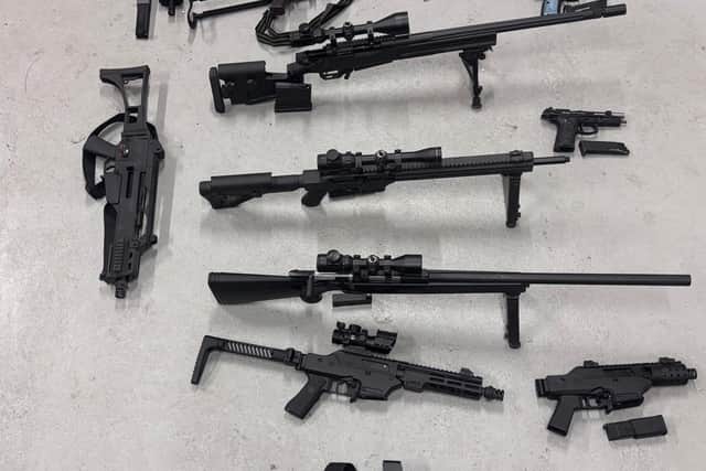 Some of the firearms seized