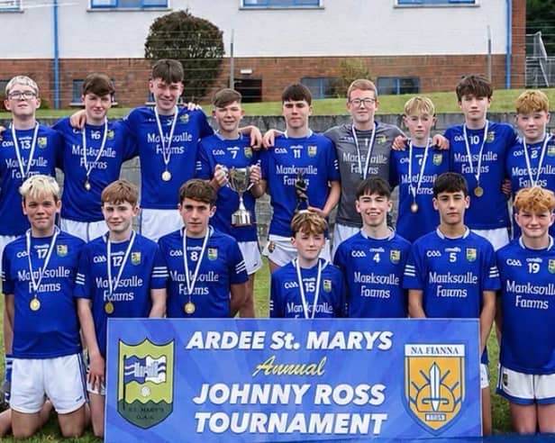 The Ardee St Mary's under-15 team that won the Johnny Ross Memorial tournament in Páirc Mhuire. Mary's have reaped the rewards in recent years of the work done at underage level