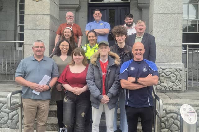 Participants outside Dundalk Garda Station