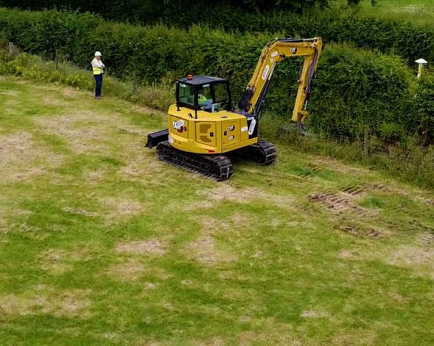 Ditch clearing by a gas marker