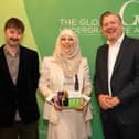 Pictured at the announcement of the Global Winners of the 2026 Global Undergraduate awards were: Jim Barry (right), Chair of the Global Undergraduate Awards; with awards judges Dr. Alastair Daly, Assistant Professor, Trinity College Dublin; and  Dr. Fardus Sultan, Technological University Dublin. A Global Winner is the programme’s highest honour, awarded to the single best undergraduate submission in each category worldwide.