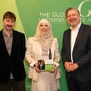 Pictured at the announcement of the Global Winners of the 2026 Global Undergraduate awards were: Jim Barry (right), Chair of the Global Undergraduate Awards; with awards judges Dr. Alastair Daly, Assistant Professor, Trinity College Dublin; and  Dr. Fardus Sultan, Technological University Dublin. A Global Winner is the programme’s highest honour, awarded to the single best undergraduate submission in each category worldwide.