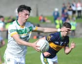 Ben McKeown of St Joseph's clearing his line