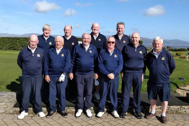 The Dundalk Golf Club team which defeated County Louth Golf Club in the annual Kilbeggan Cup