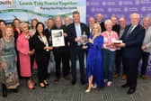 Representatives from Dromiskin Tidy Towns who were overall winners in Louth Looking Good 2026 receive their award from Naomi O'Donohoe, North East Credit Union, David Conway, Chief Executive of LCC and Dolores Minogue, Cathaoirleach LCC 