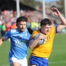Ben Goss-Kieran of St Mochtas and Conor Branigan of Newtown Blues