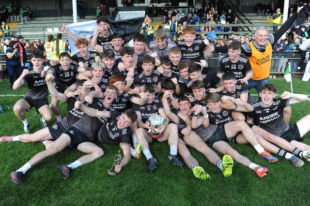 St. Michaels celebrates their Minor 'A' final win over St. Fechins