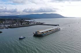 Narrow Water Bridge  arrival in Carlingford Lough 